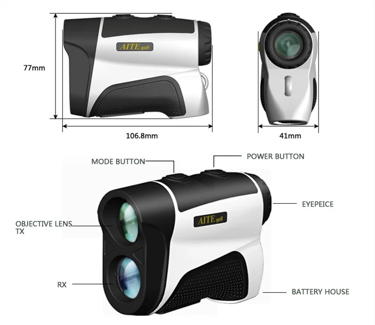 1003F 300Y Pin Seeker 1200Y Laser Rangefinder (OEM/ODM) - AITE Optical size